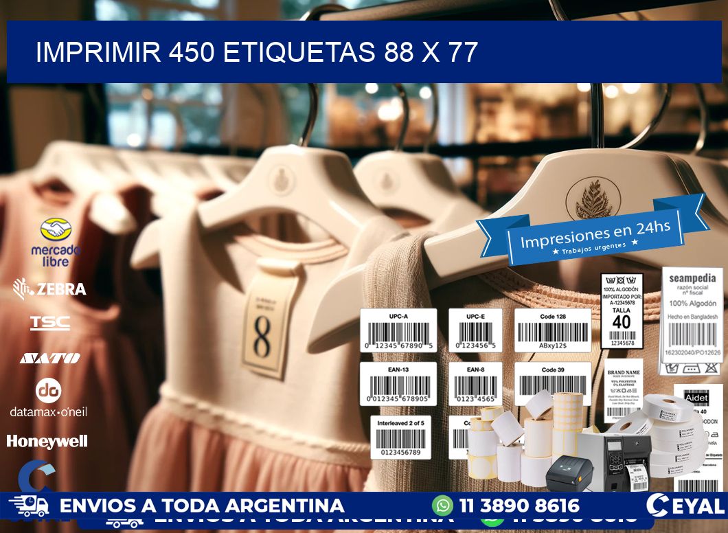 IMPRIMIR 450 ETIQUETAS 88 x 77