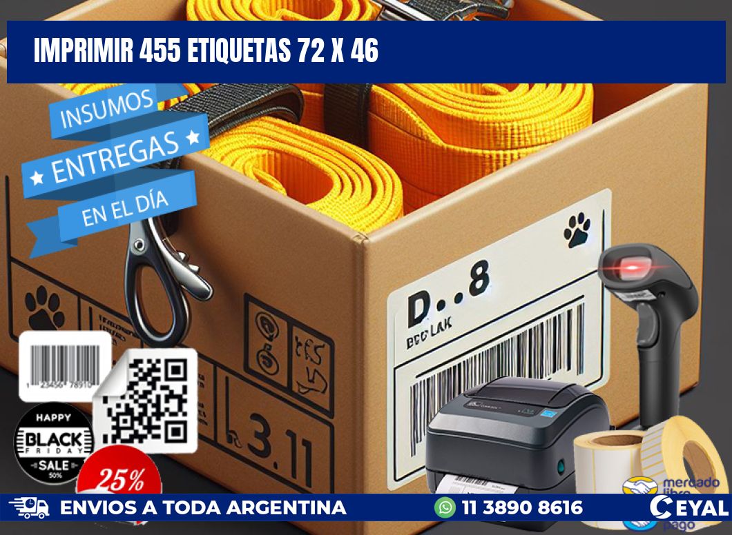IMPRIMIR 455 ETIQUETAS 72 x 46