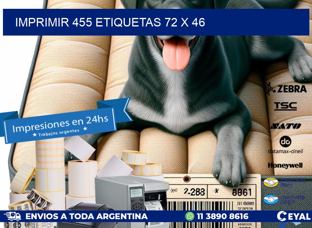 IMPRIMIR 455 ETIQUETAS 72 x 46