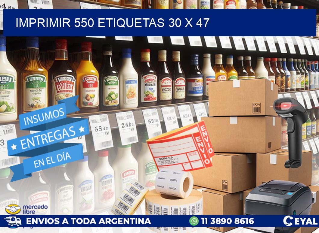 IMPRIMIR 550 ETIQUETAS 30 x 47