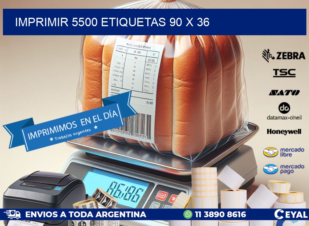 IMPRIMIR 5500 ETIQUETAS 90 x 36