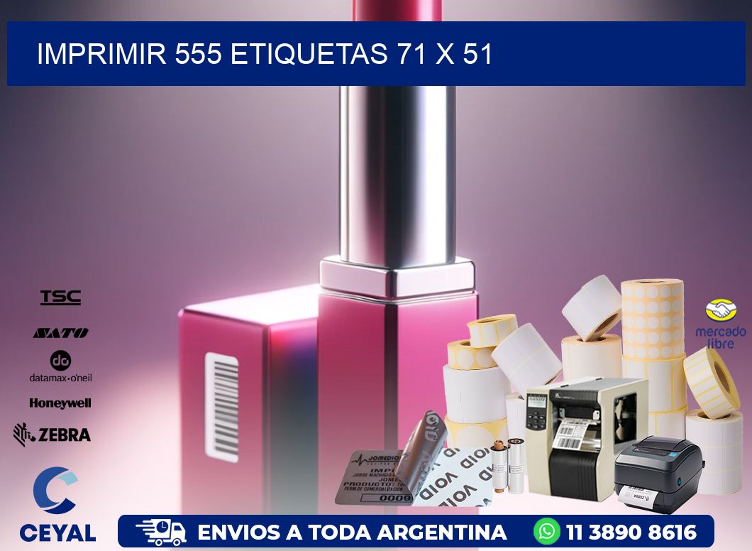 IMPRIMIR 555 ETIQUETAS 71 x 51