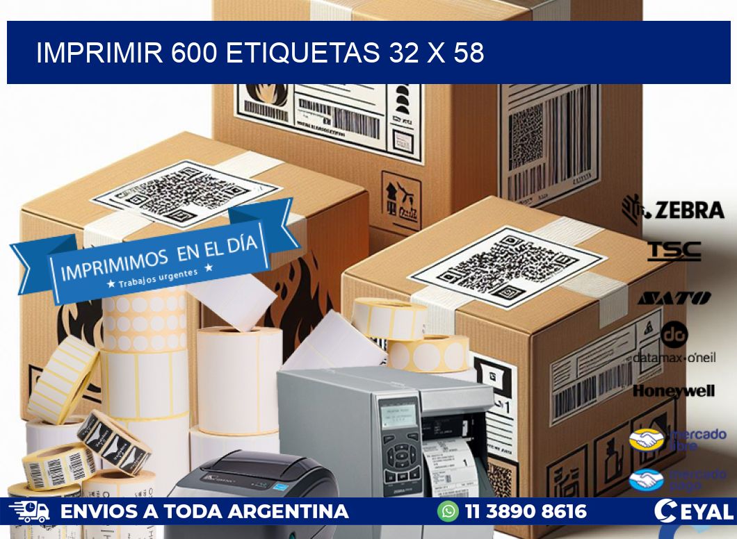 IMPRIMIR 600 ETIQUETAS 32 x 58