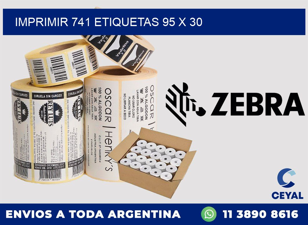 IMPRIMIR 741 ETIQUETAS 95 x 30
