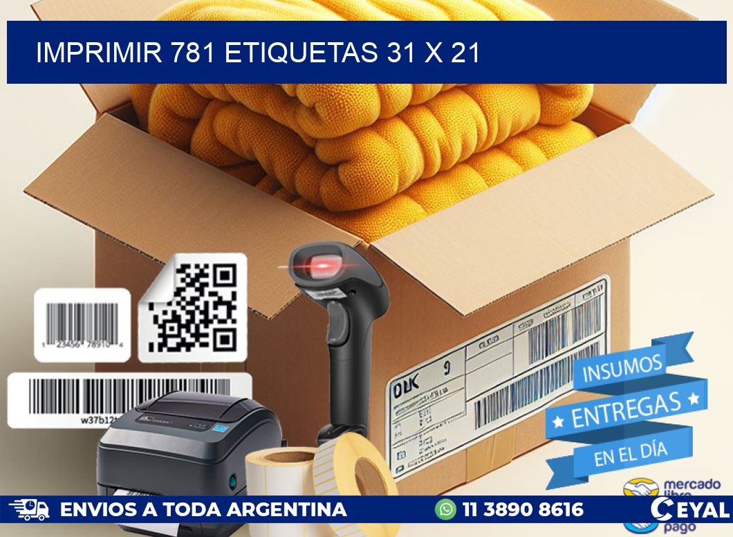 IMPRIMIR 781 ETIQUETAS 31 x 21