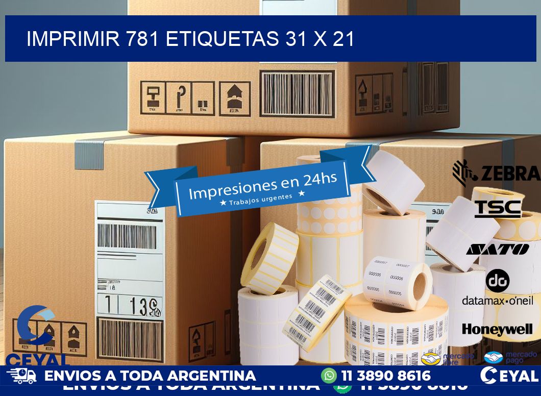 IMPRIMIR 781 ETIQUETAS 31 x 21