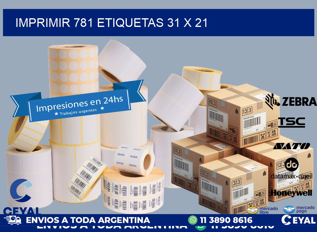 IMPRIMIR 781 ETIQUETAS 31 x 21