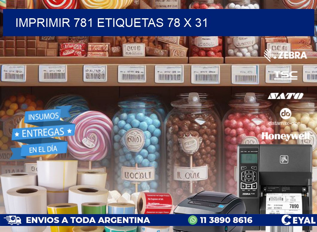 IMPRIMIR 781 ETIQUETAS 78 x 31