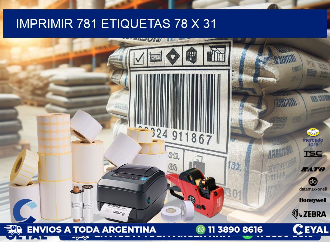 IMPRIMIR 781 ETIQUETAS 78 x 31