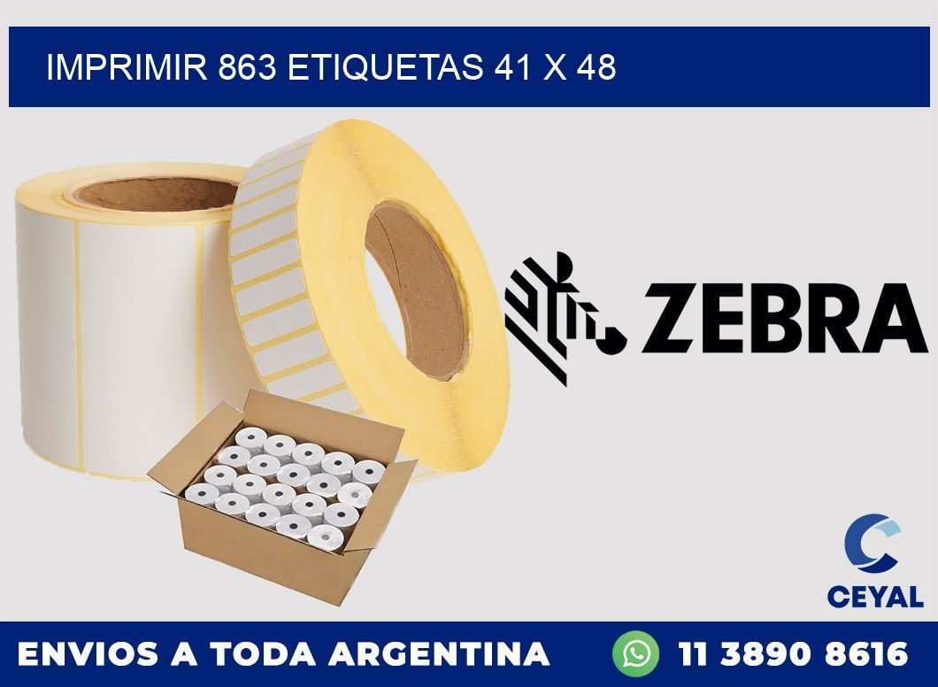 IMPRIMIR 863 ETIQUETAS 41 x 48
