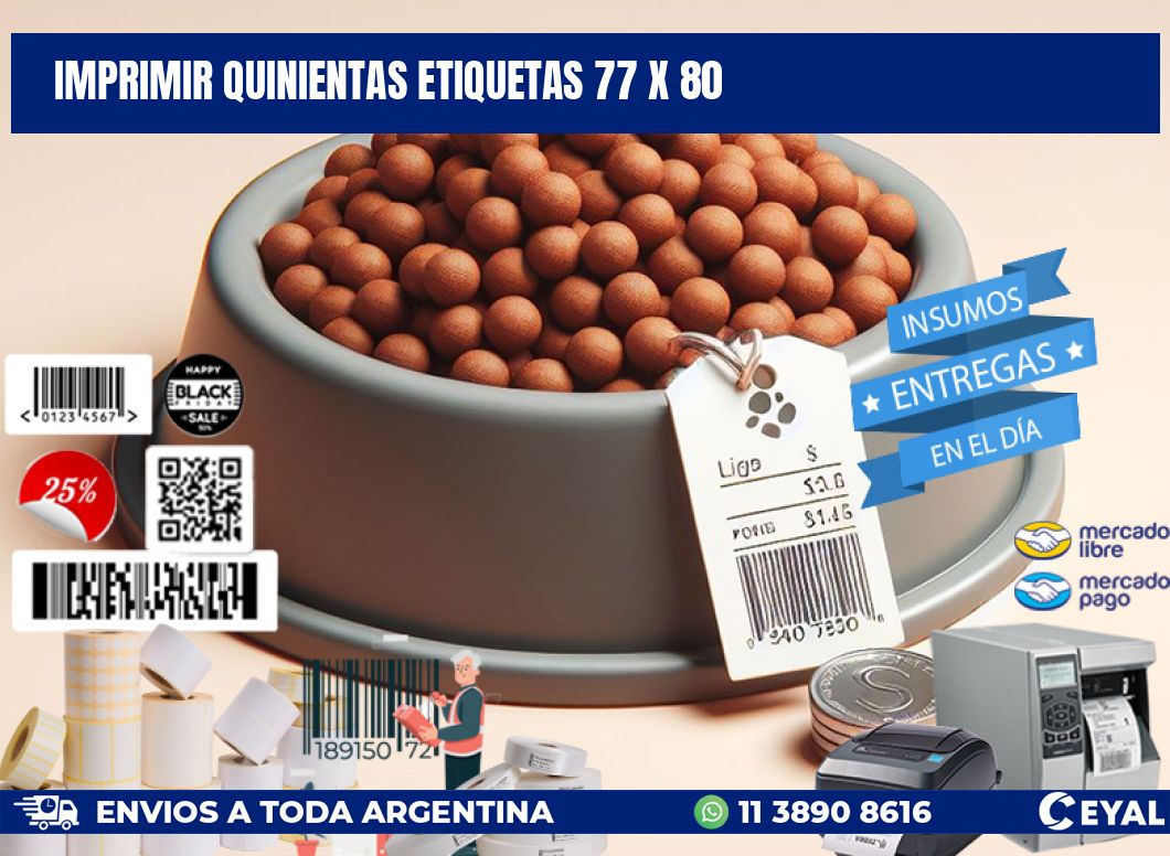 IMPRIMIR QUINIENTAS ETIQUETAS 77 x 80