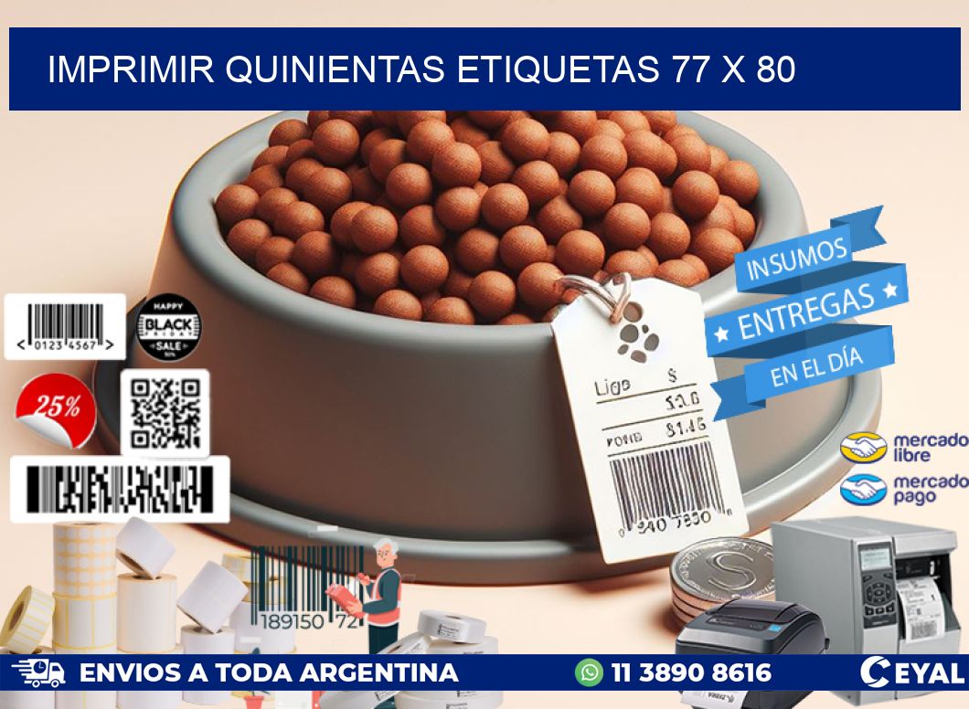 IMPRIMIR QUINIENTAS ETIQUETAS 77 x 80