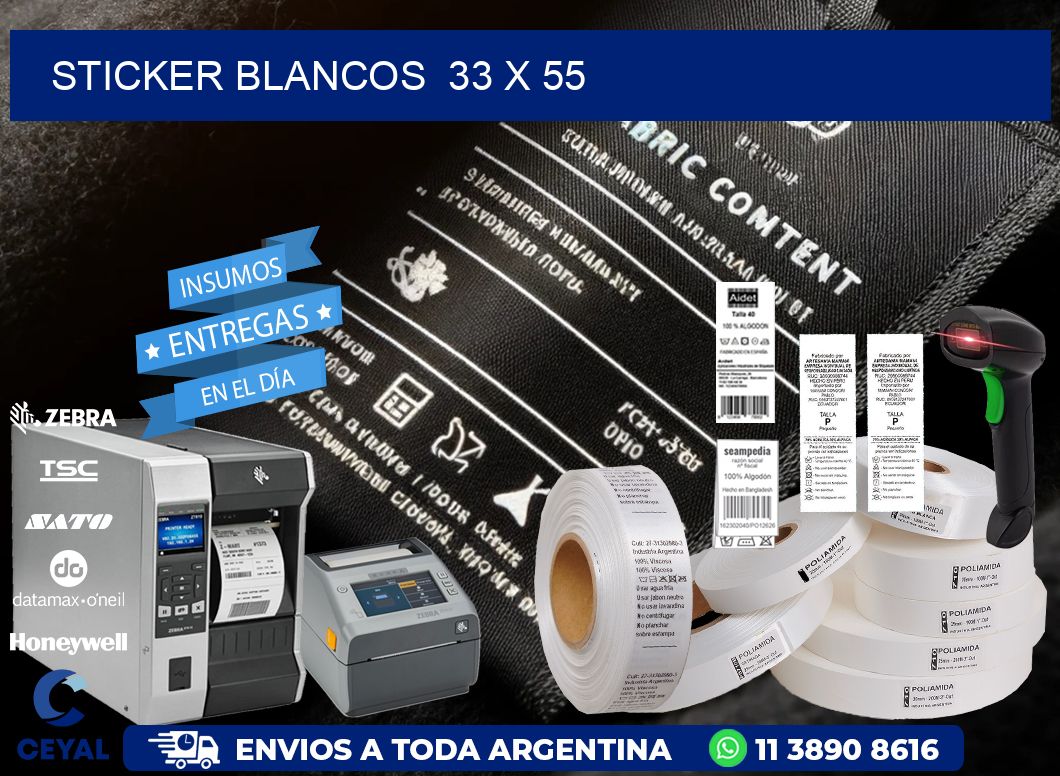 STICKER BLANCOS  33 x 55