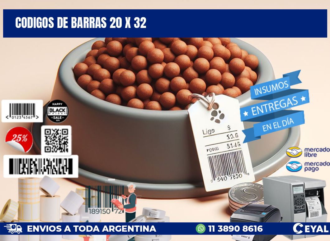 codigos de barras 20 x 32