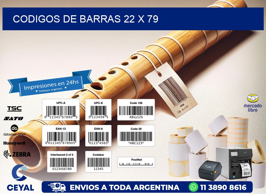 codigos de barras 22 x 79