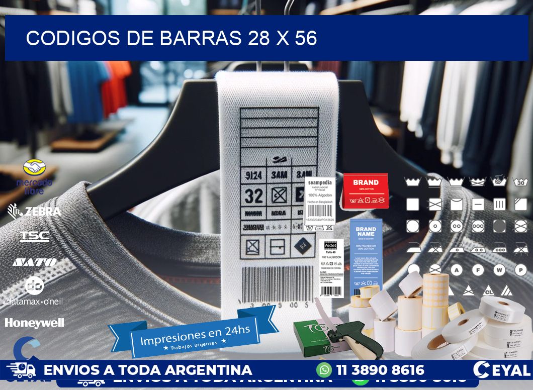codigos de barras 28 x 56