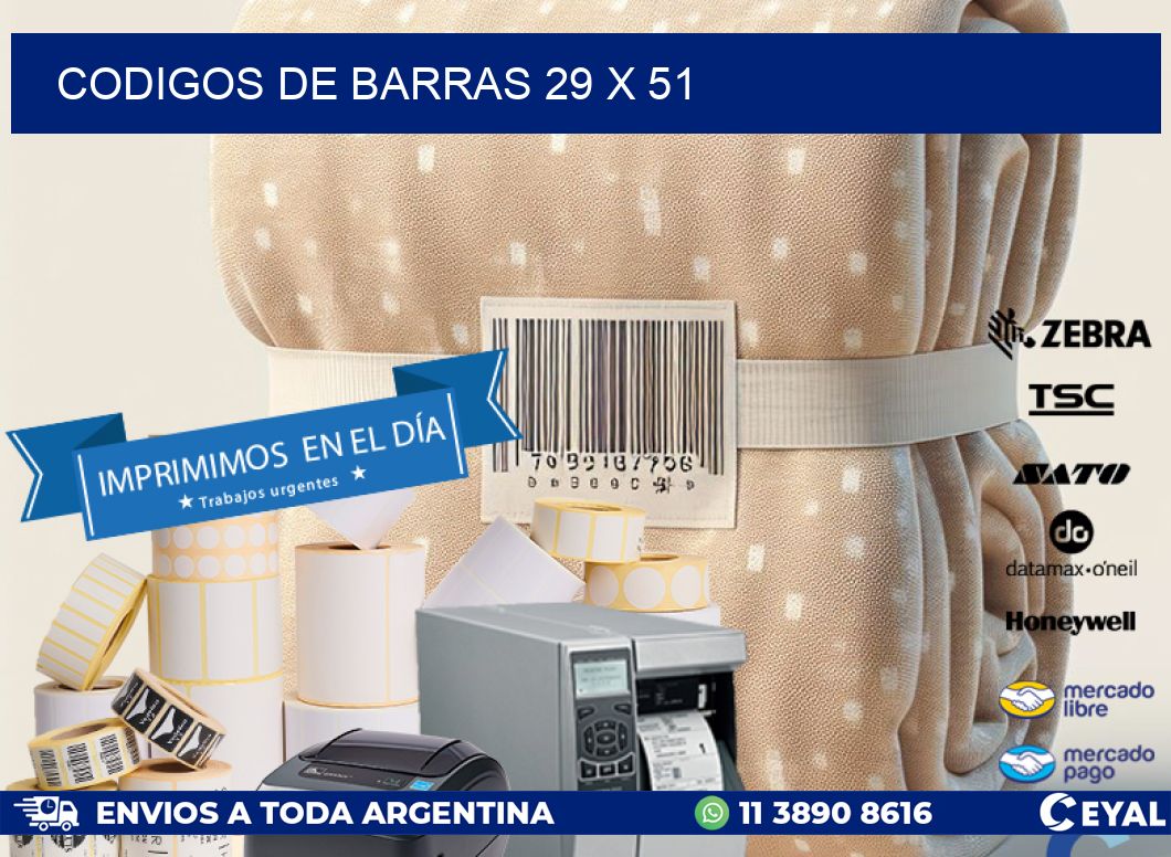codigos de barras 29 x 51