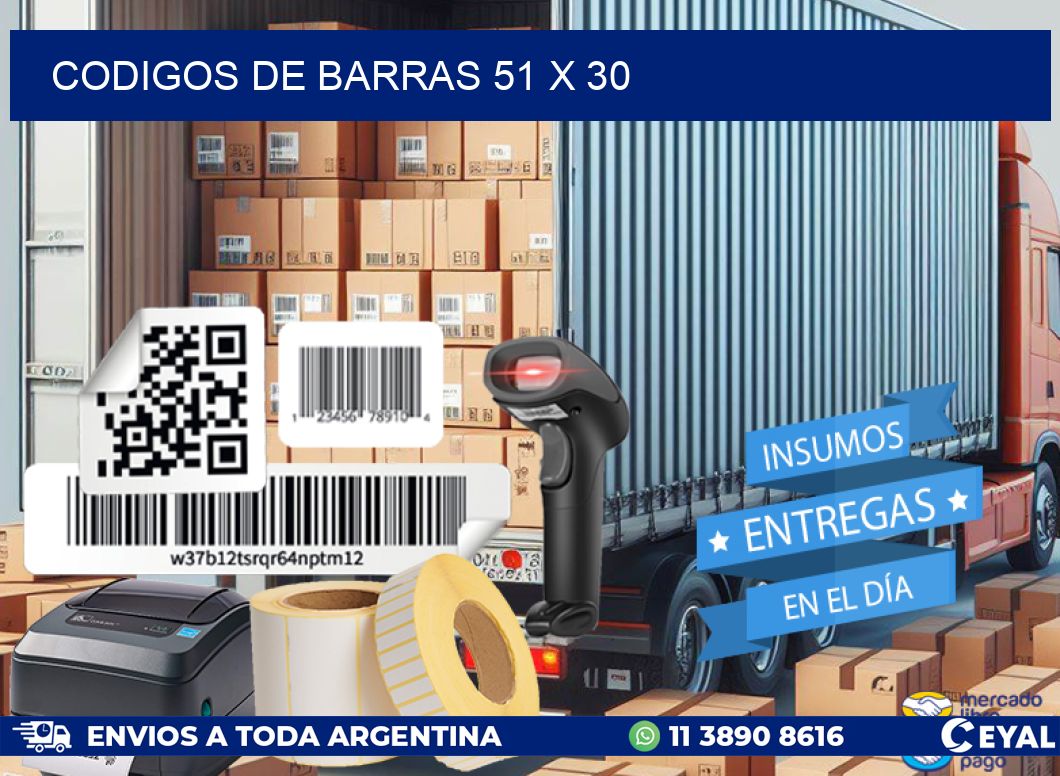 codigos de barras 51 x 30