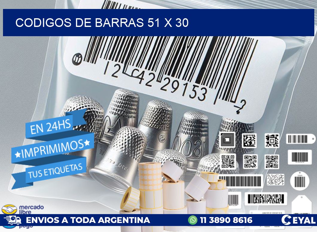 codigos de barras 51 x 30