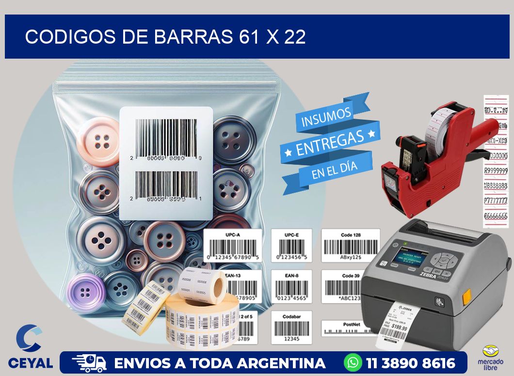 codigos de barras 61 x 22