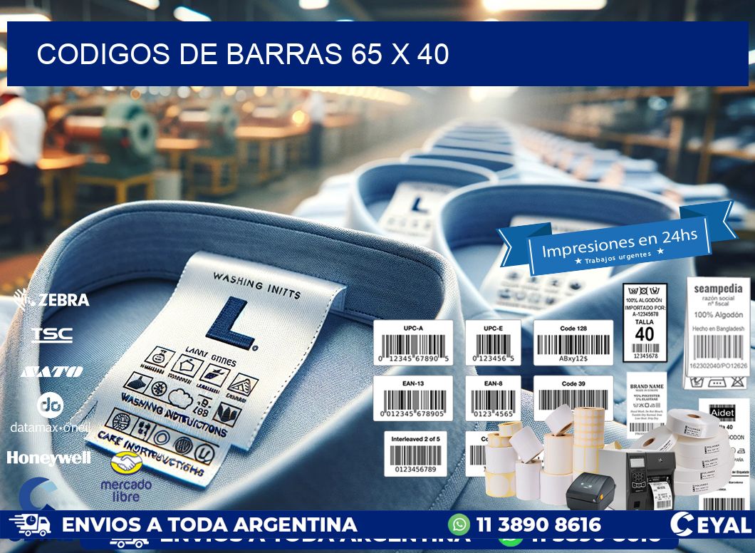 codigos de barras 65 x 40