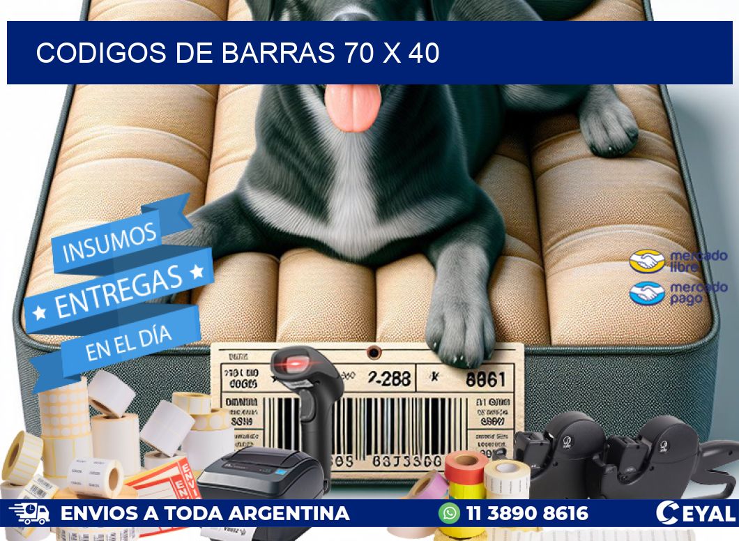 codigos de barras 70 x 40
