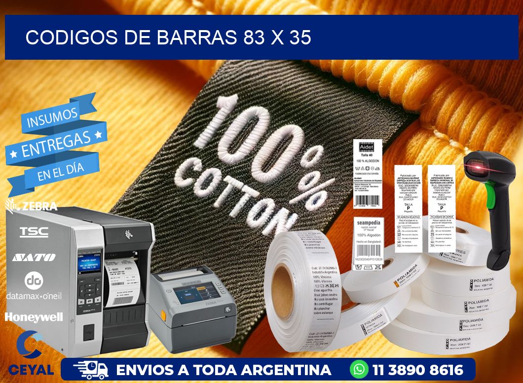 codigos de barras 83 x 35