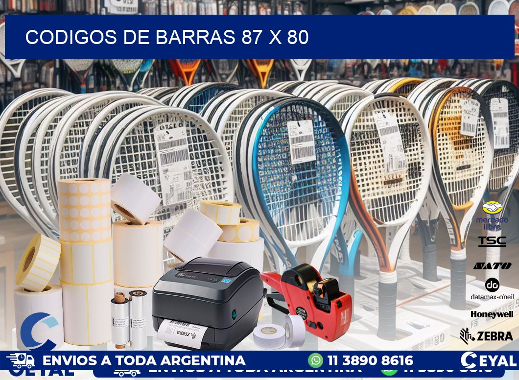 codigos de barras 87 x 80