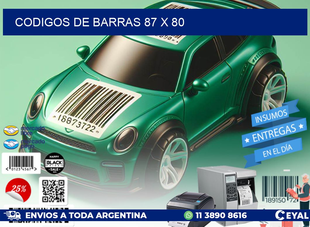 codigos de barras 87 x 80