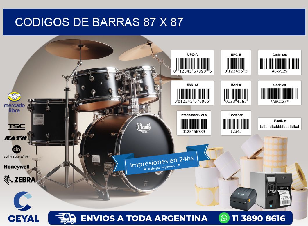 codigos de barras 87 x 87