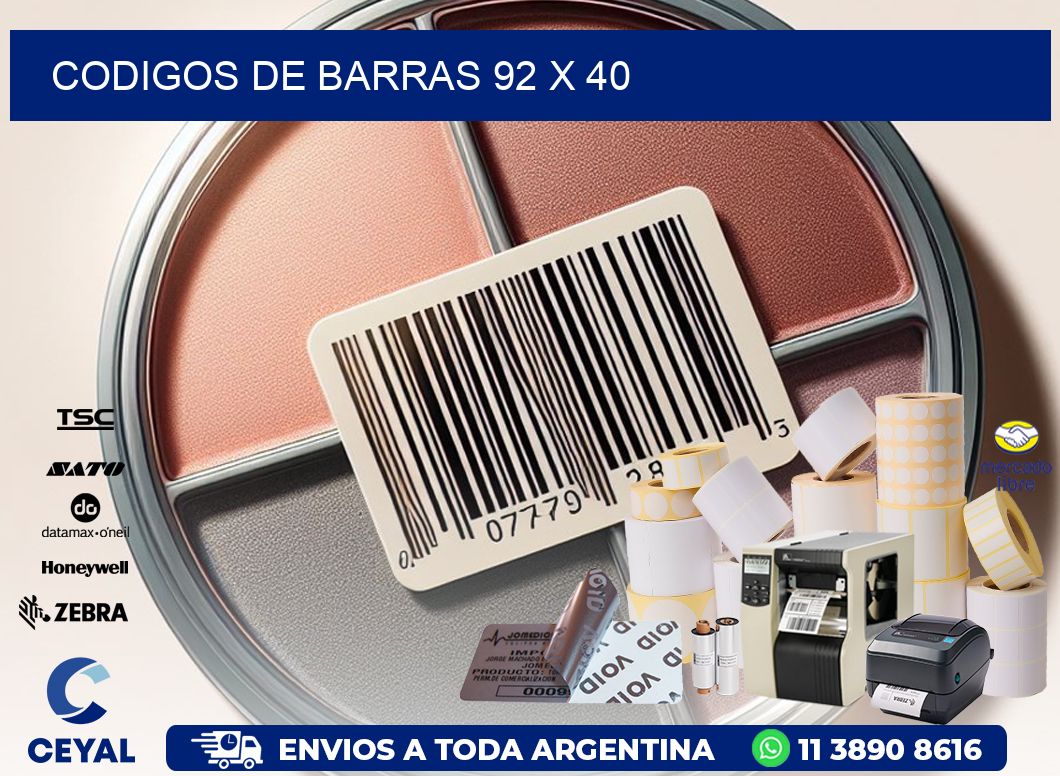 codigos de barras 92 x 40