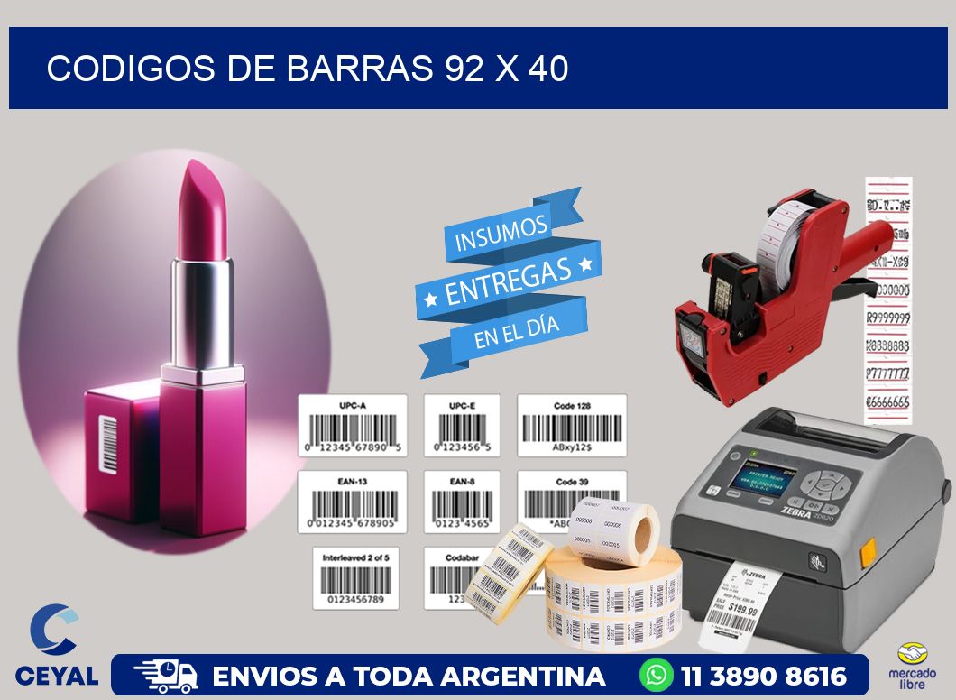 codigos de barras 92 x 40