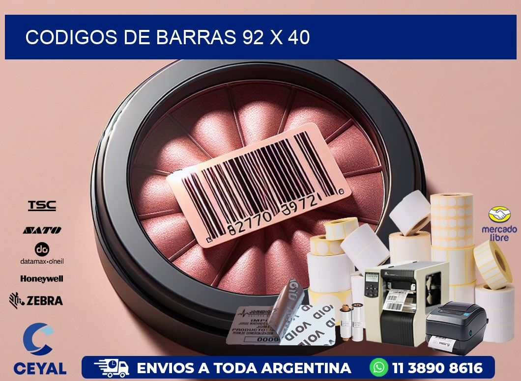 codigos de barras 92 x 40