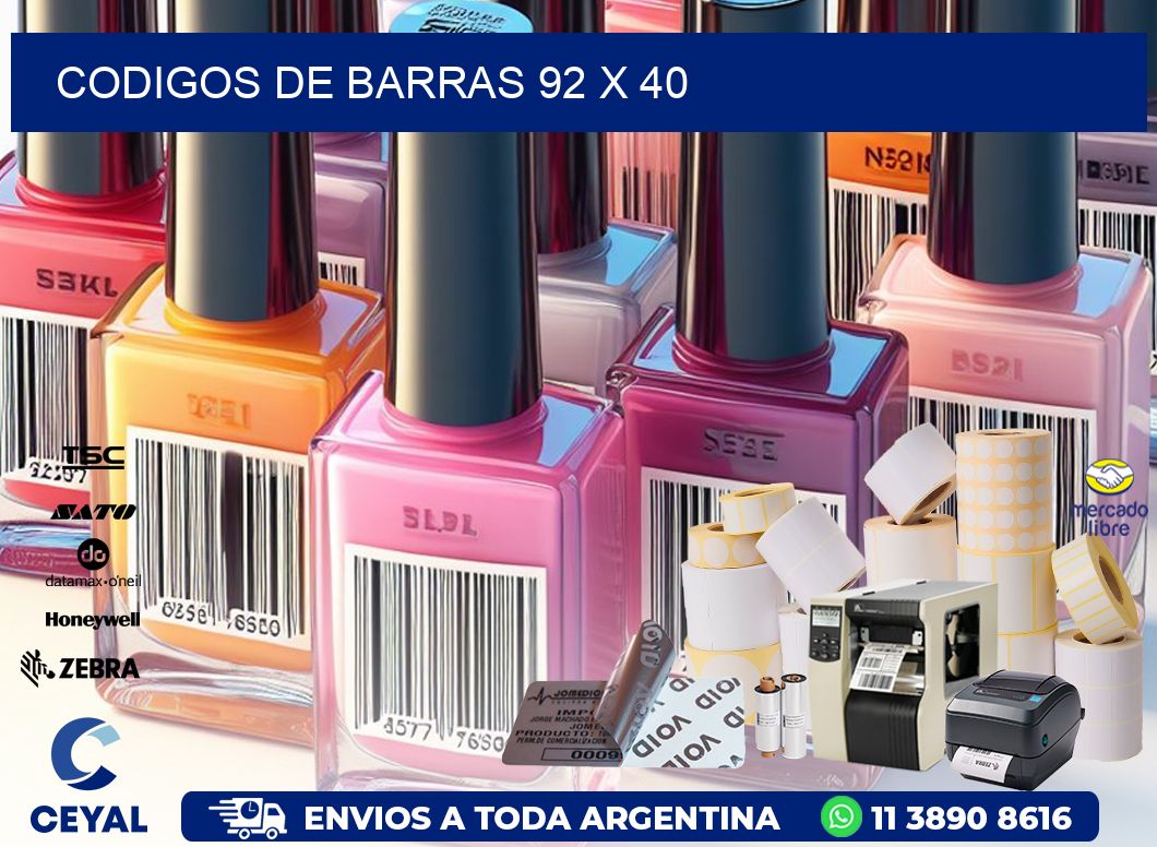 codigos de barras 92 x 40