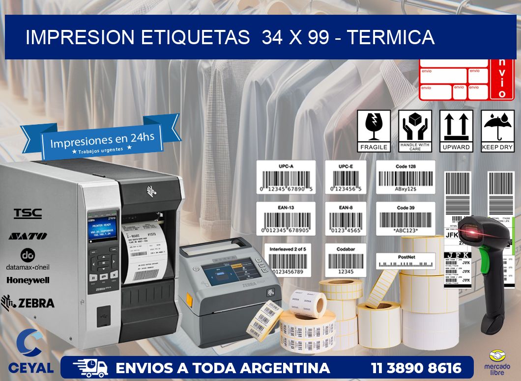 impresion etiquetas 34 x 99 - termica