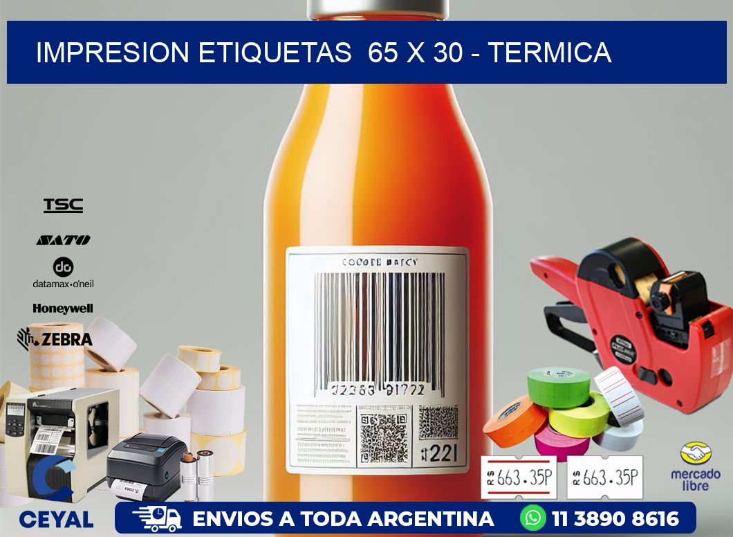 impresion etiquetas 65 x 30 - termica