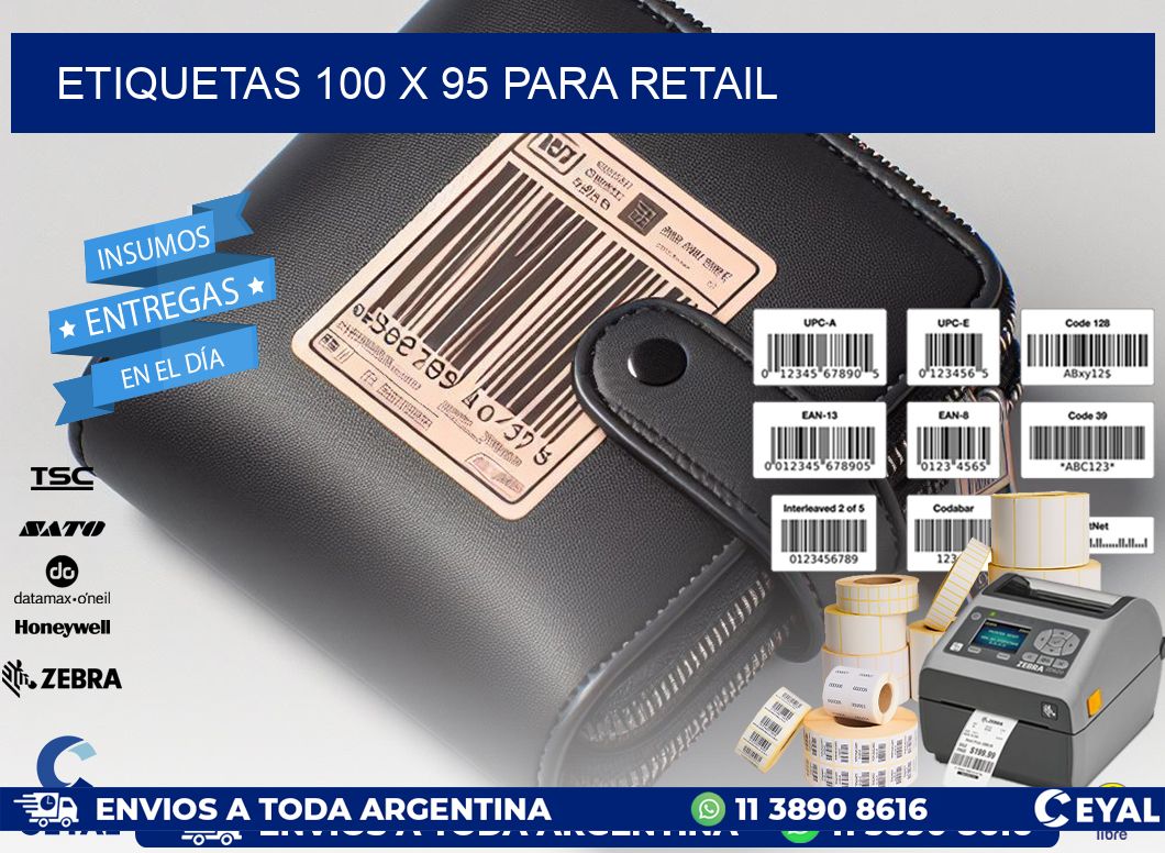 ETIQUETAS 100 x 95 PARA RETAIL