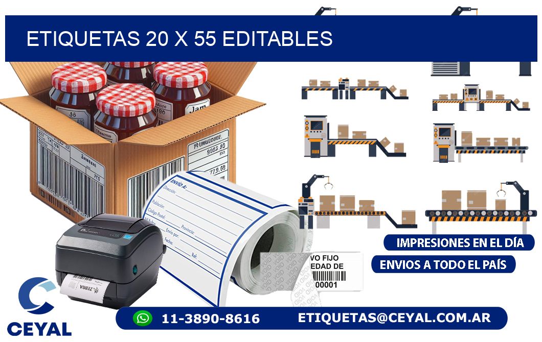 ETIQUETAS 20 x 55 EDITABLES
