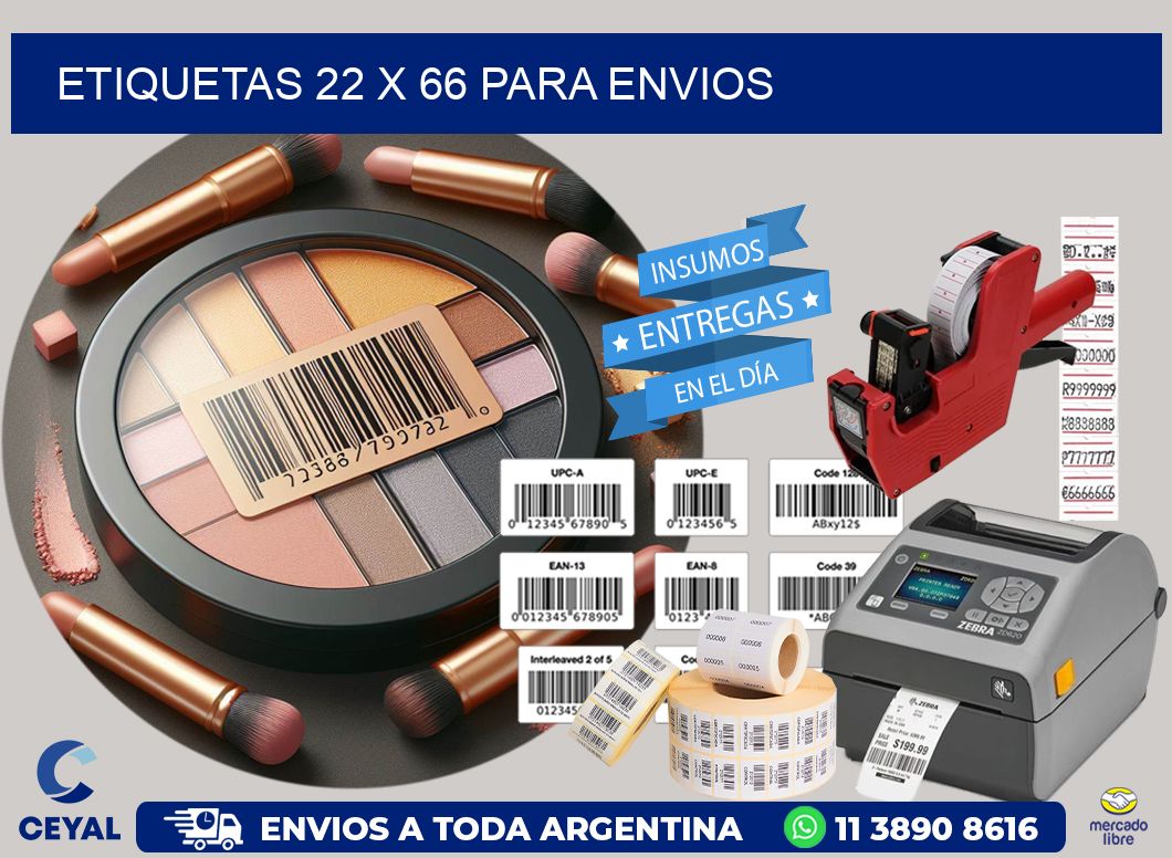 ETIQUETAS 22 x 66 PARA ENVIOS
