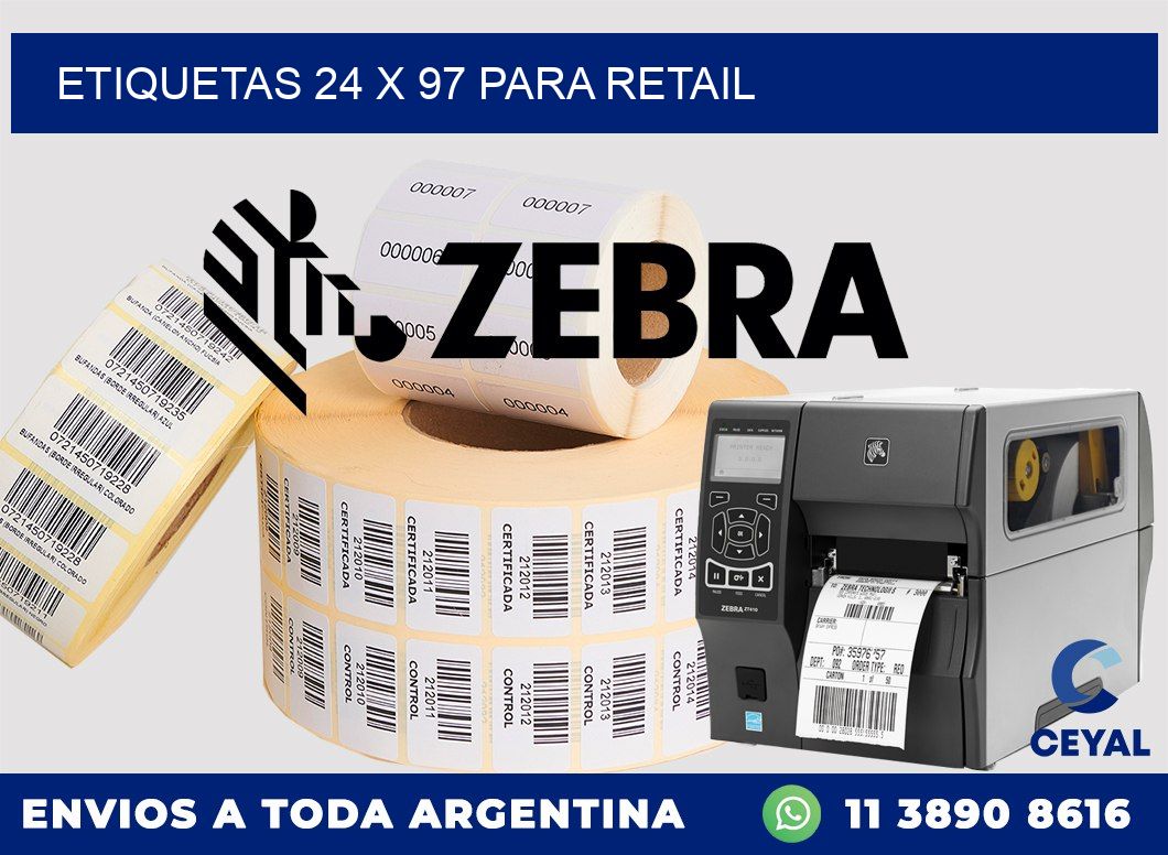 ETIQUETAS 24 x 97 PARA RETAIL