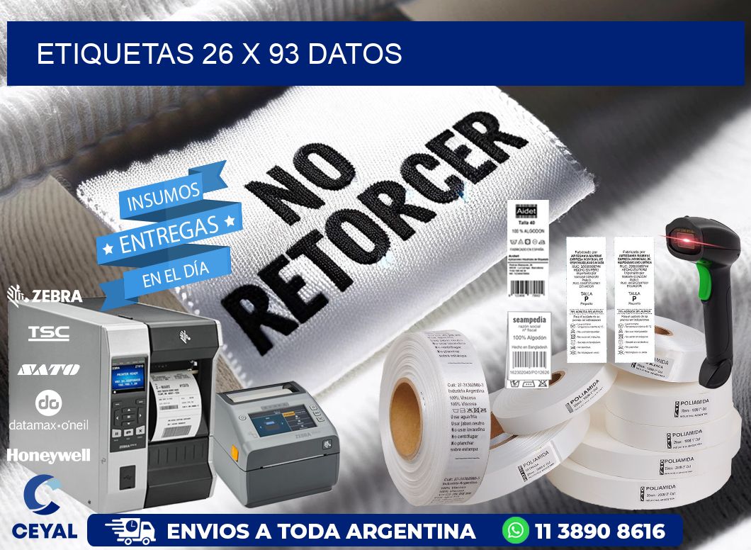 ETIQUETAS 26 x 93 DATOS