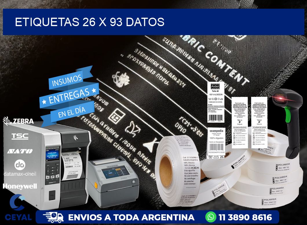 ETIQUETAS 26 x 93 DATOS