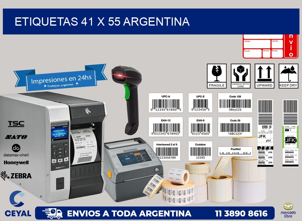 ETIQUETAS 41 x 55 ARGENTINA