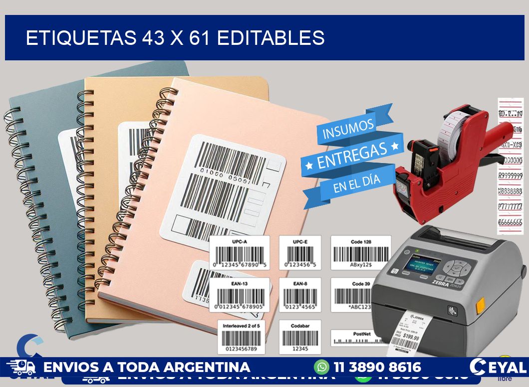 ETIQUETAS 43 x 61 EDITABLES