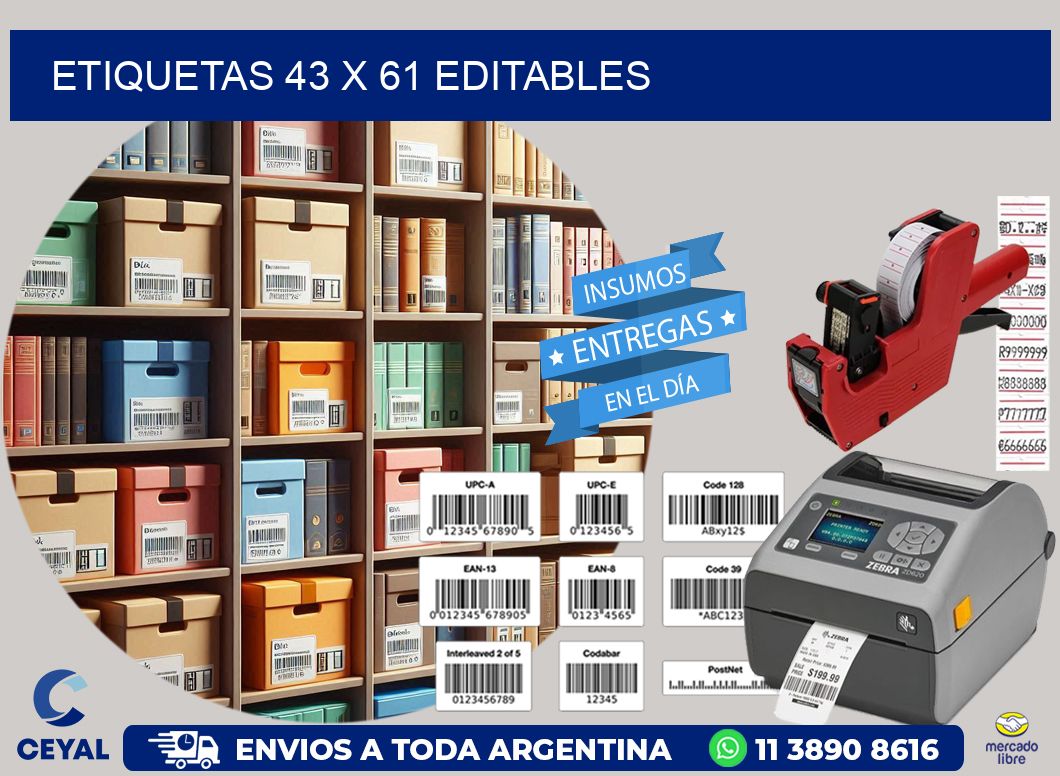 ETIQUETAS 43 x 61 EDITABLES