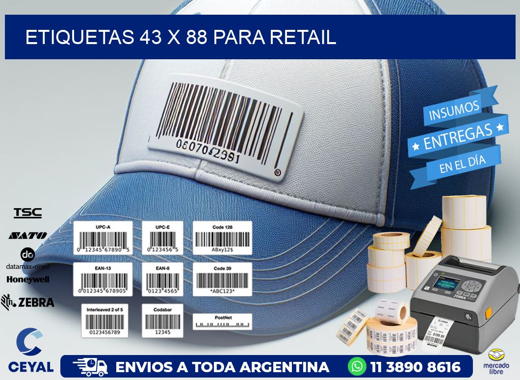 ETIQUETAS 43 x 88 PARA RETAIL