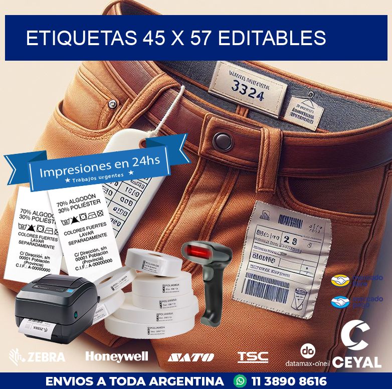 ETIQUETAS 45 x 57 EDITABLES