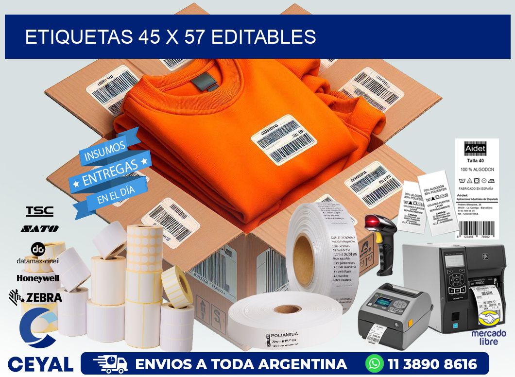 ETIQUETAS 45 x 57 EDITABLES