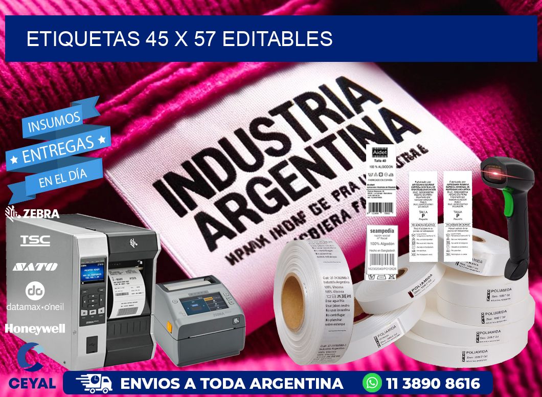 ETIQUETAS 45 x 57 EDITABLES