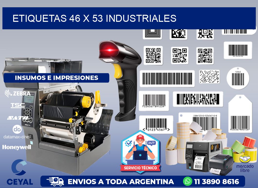 ETIQUETAS 46 x 53 INDUSTRIALES